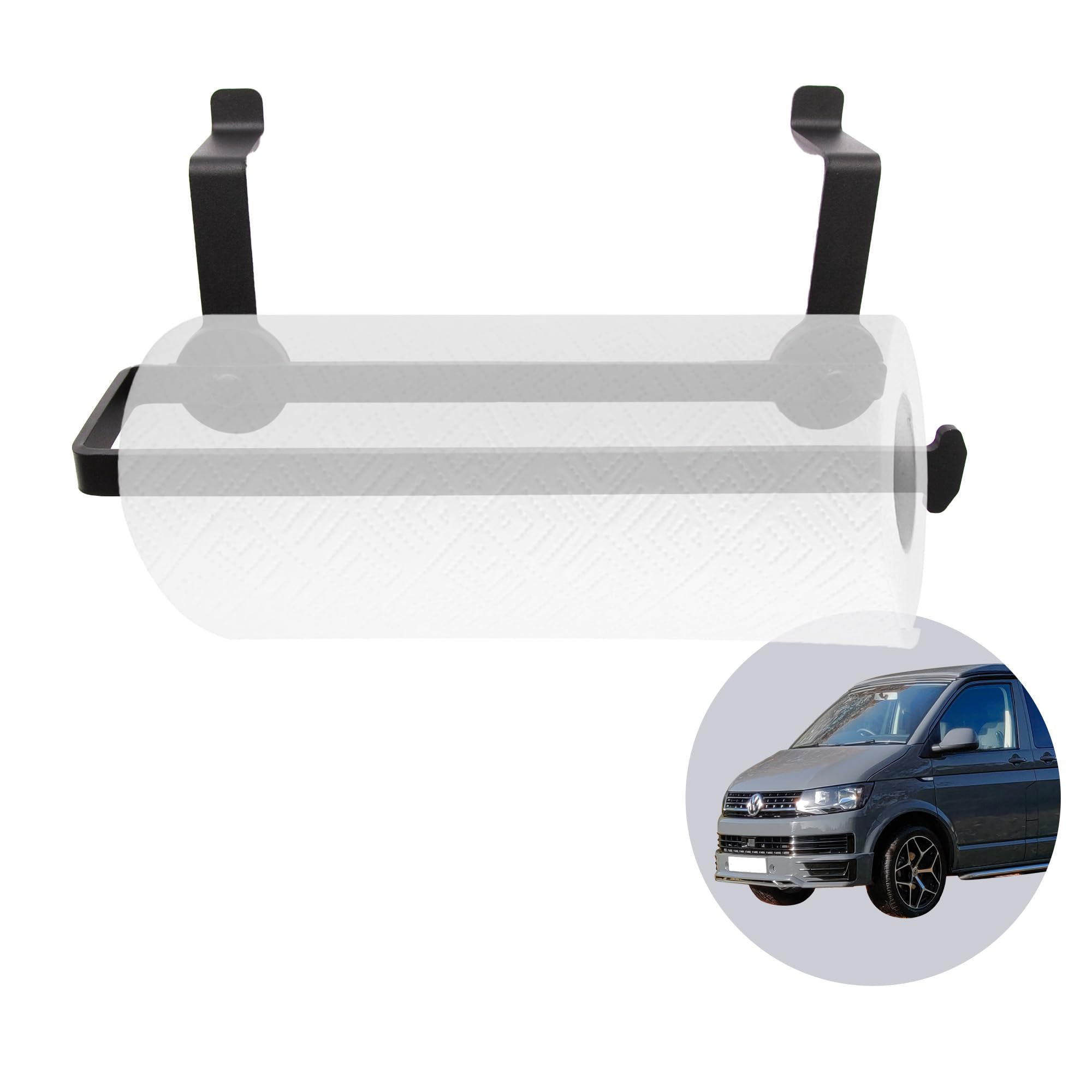 040 Parts Grey Magnetic Paper Towel Holder For Vw T5 T6 T6.1 California Universal Mounting Solution