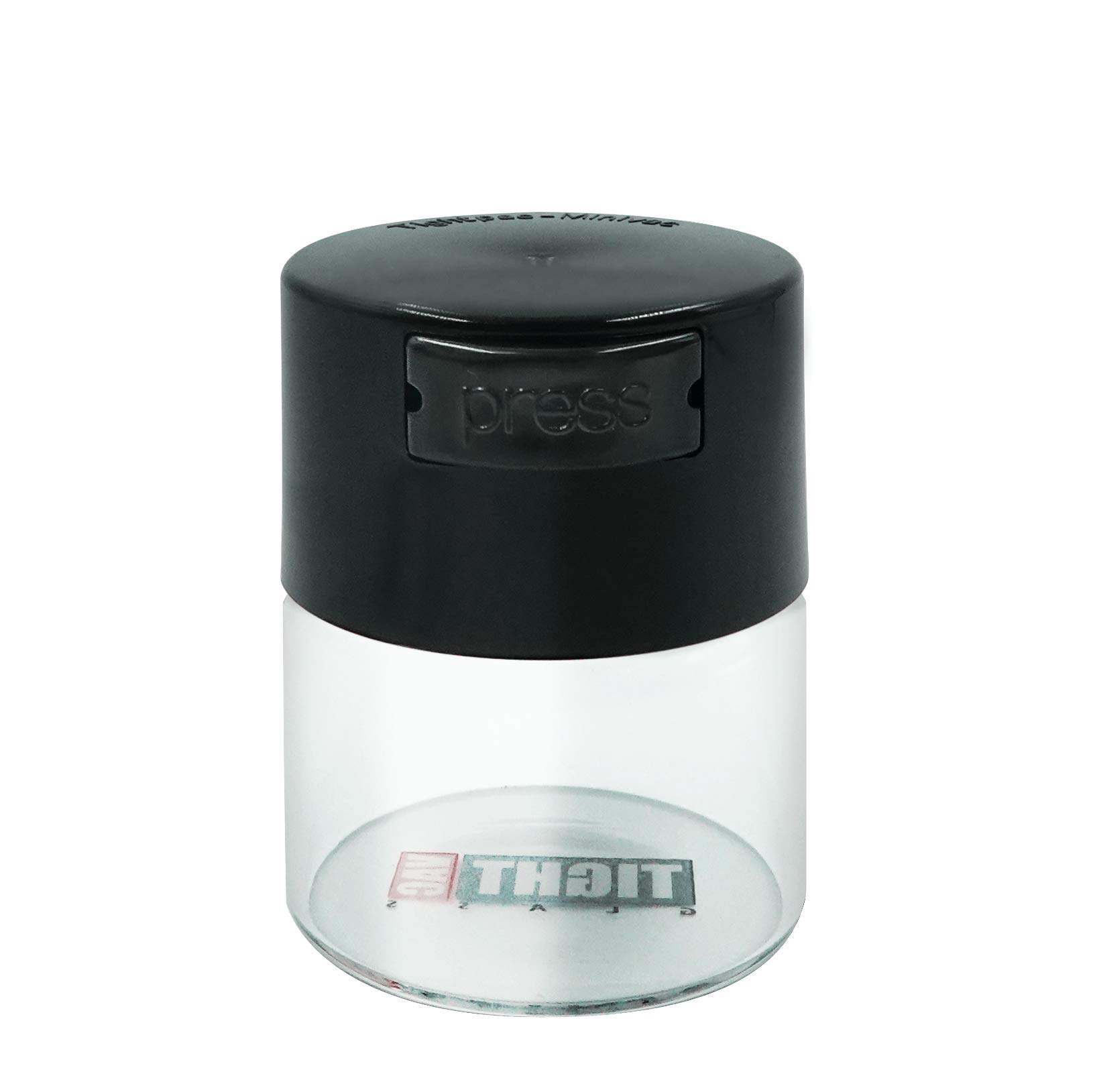 Tightvac TG1 Glass - Airtight Container (Black & Clear)