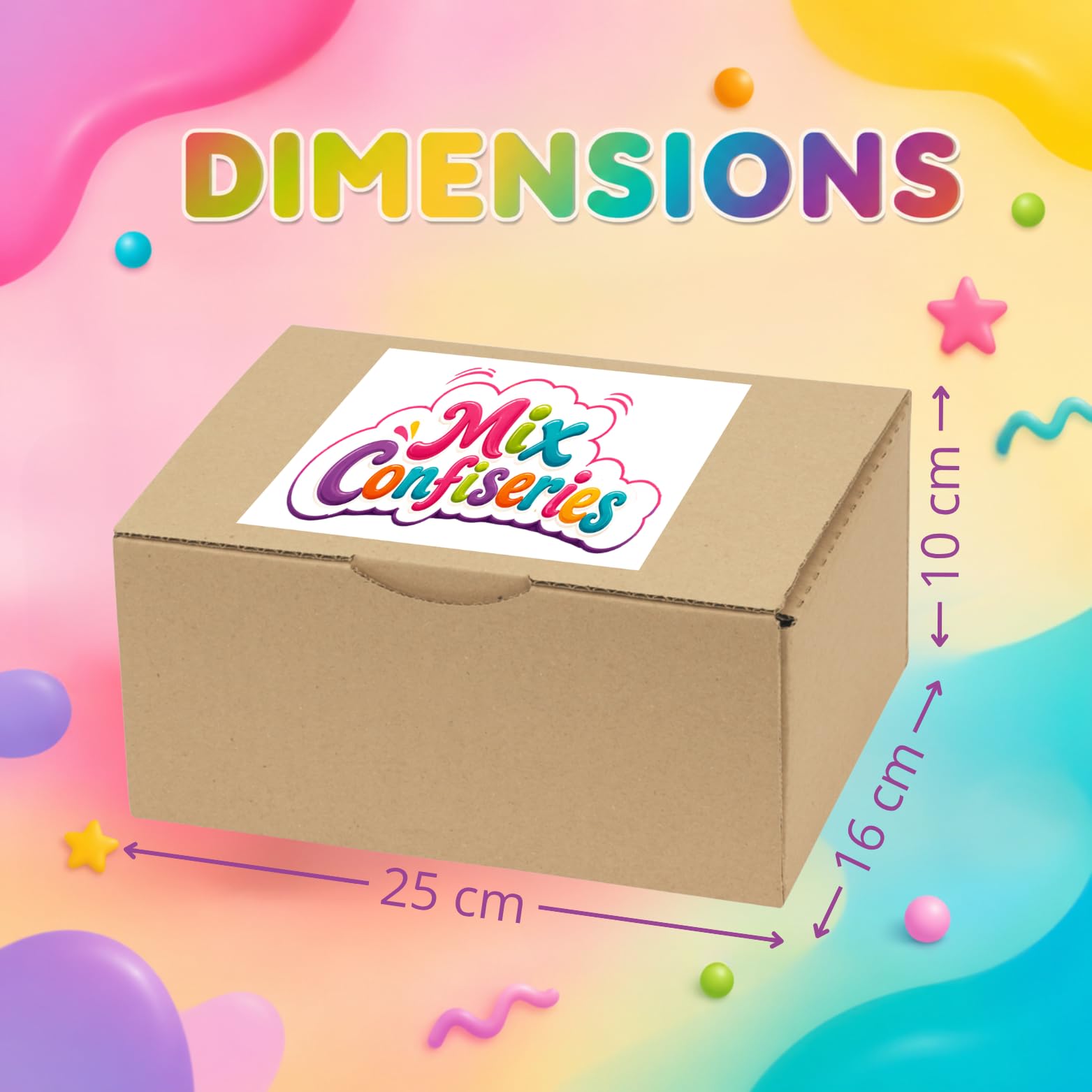 Mix Confiseries 100 Pièces - Bonbons, Pâtes de Fruits, Boules Coco, Caramel