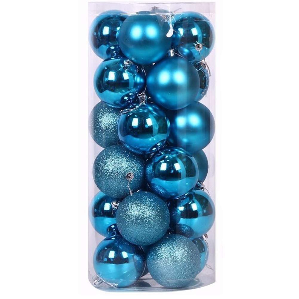 Uposao 24 Pcs Assorted Christmas Ball Ornaments, Shatterproof Christmas Balls Decorative Hanging Baubles Set for Xmas Hanging Decoration Party Festival Holiday Wedding Decors