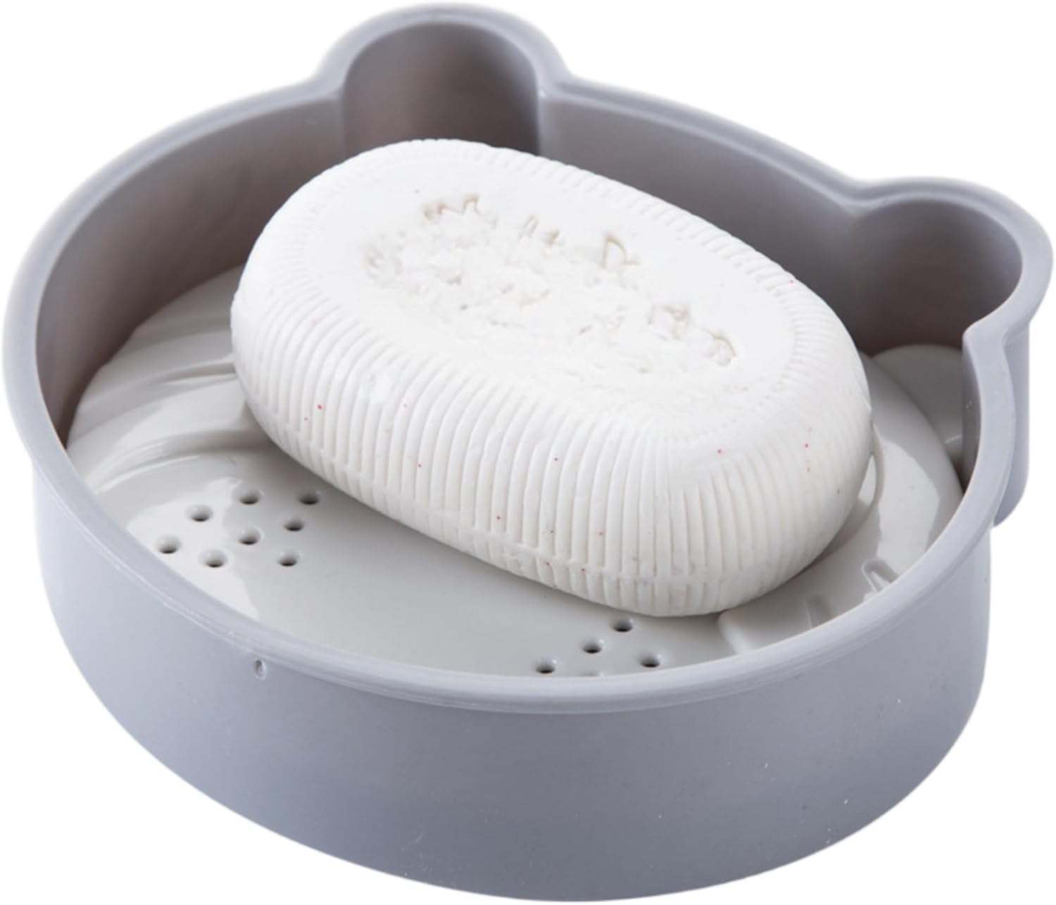 Kitchen Cooking Set 小熊双层沥水皂盒浴室洗澡盒卫生间 Kitchen Cookware Set 笑脸盒