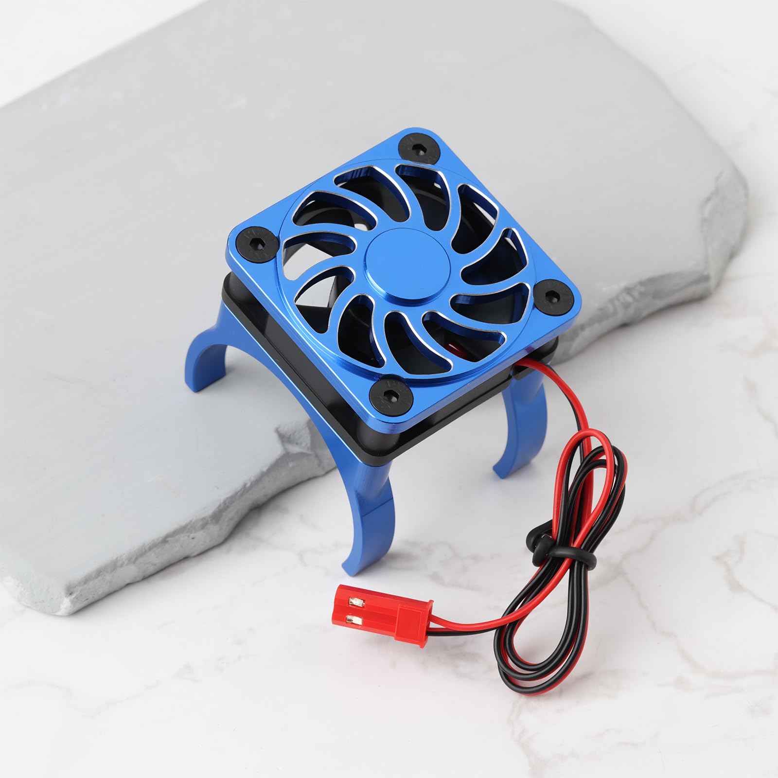 Ventilateur de refroidissement haute vitesse 2 broches GPM compatible avec TRAXAXAS Mini XRT BXL XS (108076-1) 36 mm Bleu