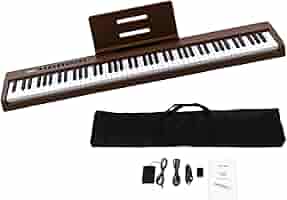 CARINA キーボードピアノ Amazon | Carina 電子ピアノ 88鍵盤 キーボード 木製デザイン