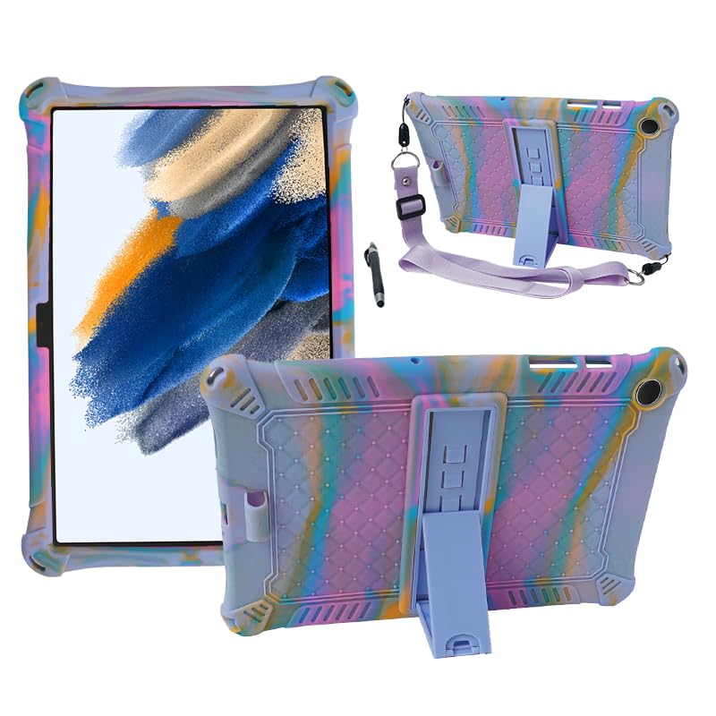 Misenya Case for Samsung Galaxy Tab A9 Plus 11-inch 2023, Soft Dazzling Colours, Multi-View Use for Galaxy Tab A9 Plus SM-X210/X216/X218 (Colorful