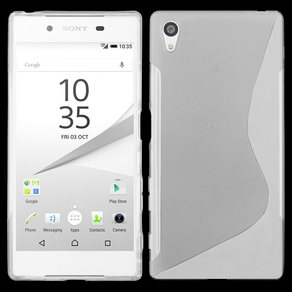 ebestStar - Cover Compatibile con Sony Xperia Z5 Compact Custodia Protezione S-Line Silicone Gel Morbida e Sottile + Mini Penna +3 Pellicole plastica, Trasparente [Apparecchio: 127x65x8.9mm, 4.6