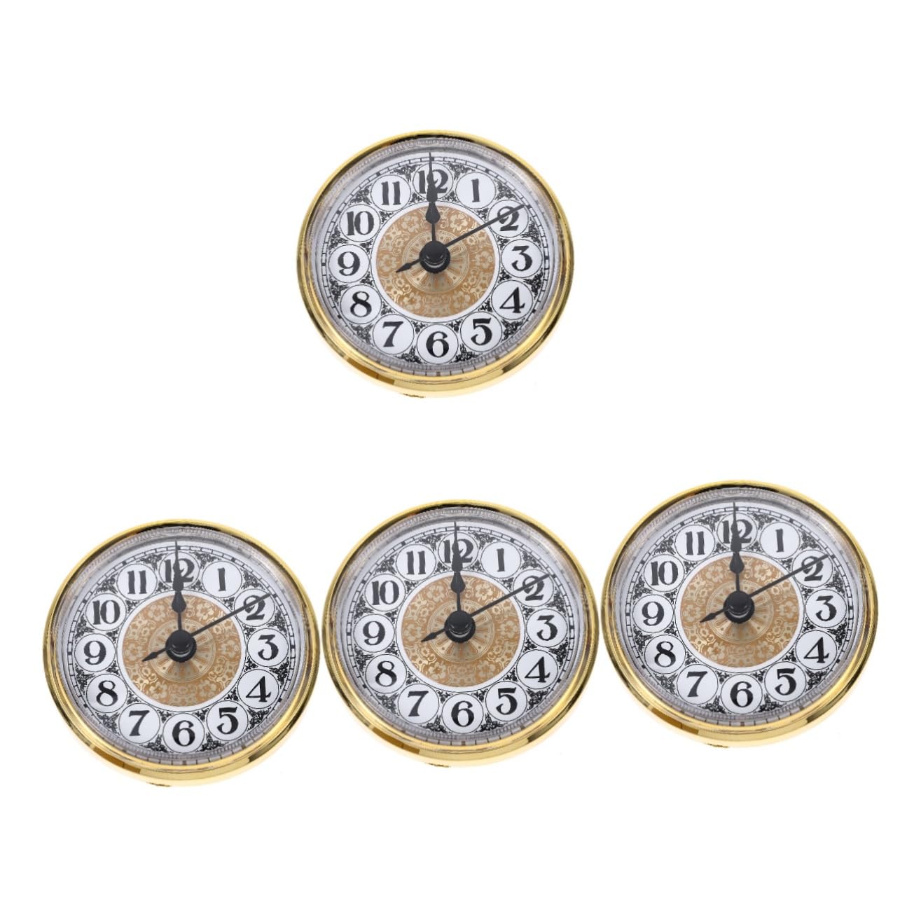 Alipis 4 Pezzi inserto orologio rotondo motore 'orologio inserto fai da te calendario desk clock home decor meccanismo ' in miniatura i di Metallo