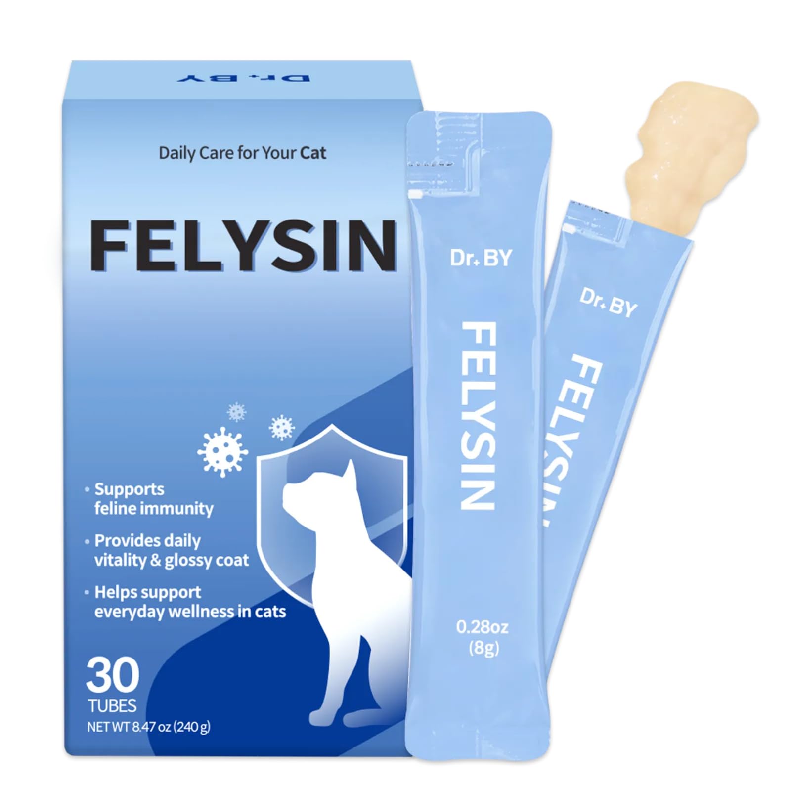Doctor By FELYSIN (Feline + L-lysine) L-lysine for Cats Lysine Supplements Immune Support Allergy Relief Sneezing Runny Nose Watery Eyes Respiratory