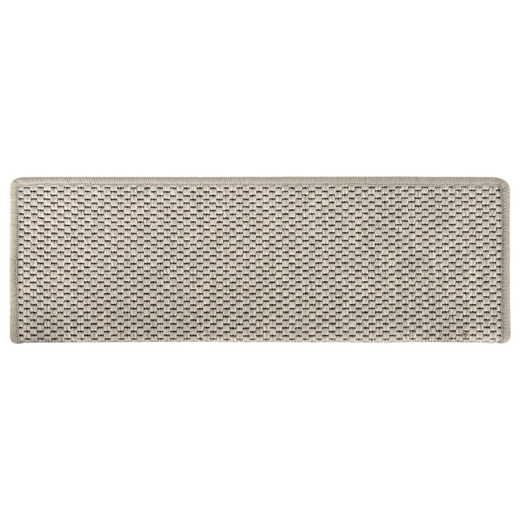 Dom i ogród Artykuły gospodarstwa domowego stopnie schodowe maty na schody samoprzylepne sizalowy wygląd 15 szt. 65 x 21 x 4 cm srebrne