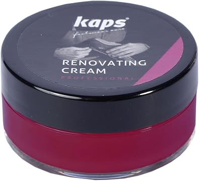 Kaps Renovating Repair Cream For Smooth Leather Shoes Bags Seats, Scratch And Scuff Cover, Renovating Cream