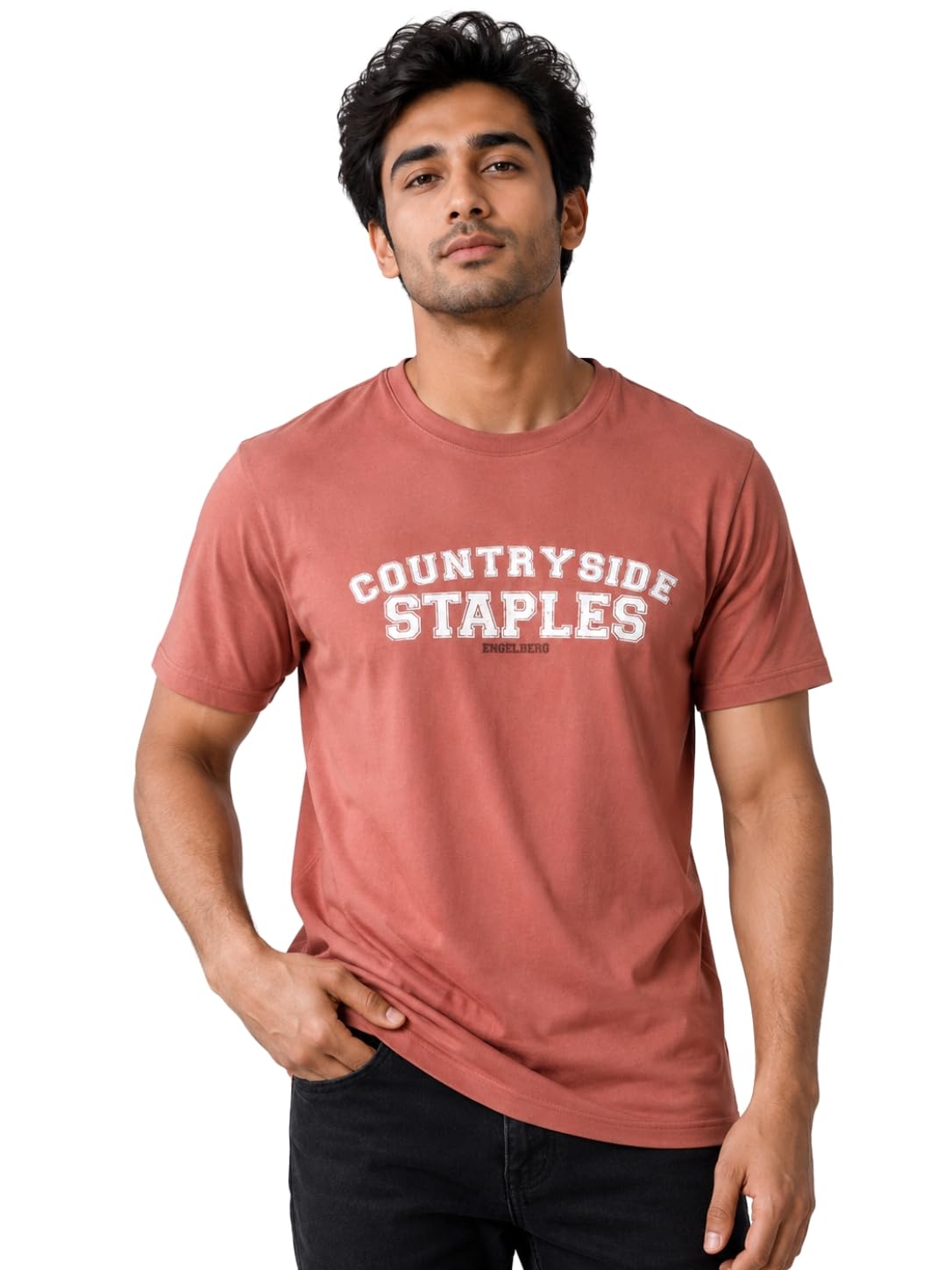 Men's Regular Fit Cotton Blend T-Shirt - Round Neck Half Sleeve Stylish Casual Tshirt for Man - Summer T Shirts for Men - Premium Tee-picture-43