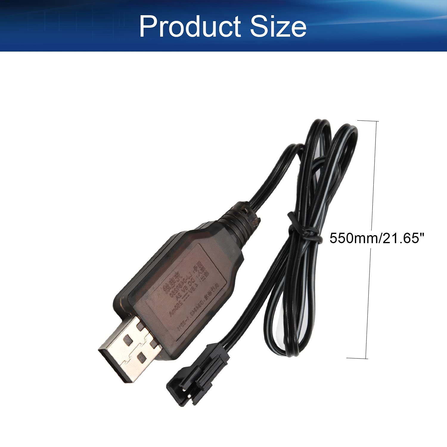 Auniwaig Positive USB Power Chaning Cable SM-2P 4.8 V 250mA Ni-MH Ni-CD Battery for RC Car