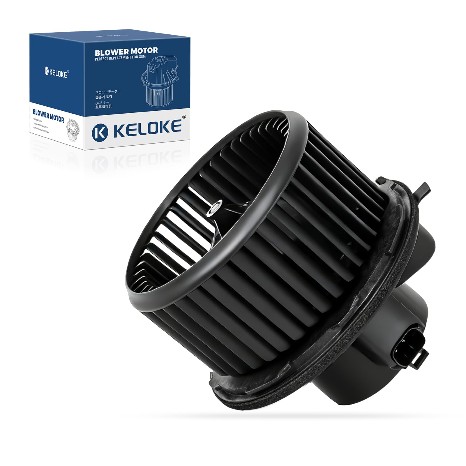 KELOKE Front HVAC Heater Blower Motor Fan for Chevrolet &amp; GMC &amp; Cadillac | 2003-2006 Silverado 1500/2500 &amp; Sierra 1500/2500 &amp; Escalade EXT &amp; H2, with Fan Cage, Replace# 700191 89019301