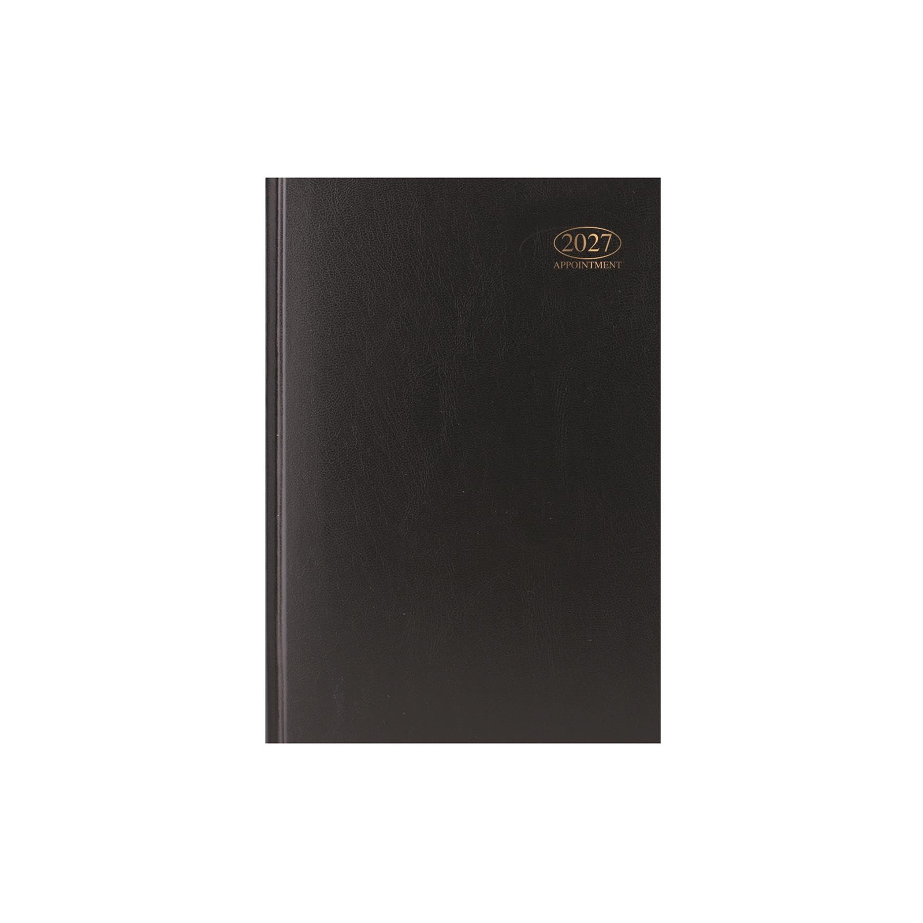 2027 Appointment Diary A4 - Black Hardback Column Week to View Planner