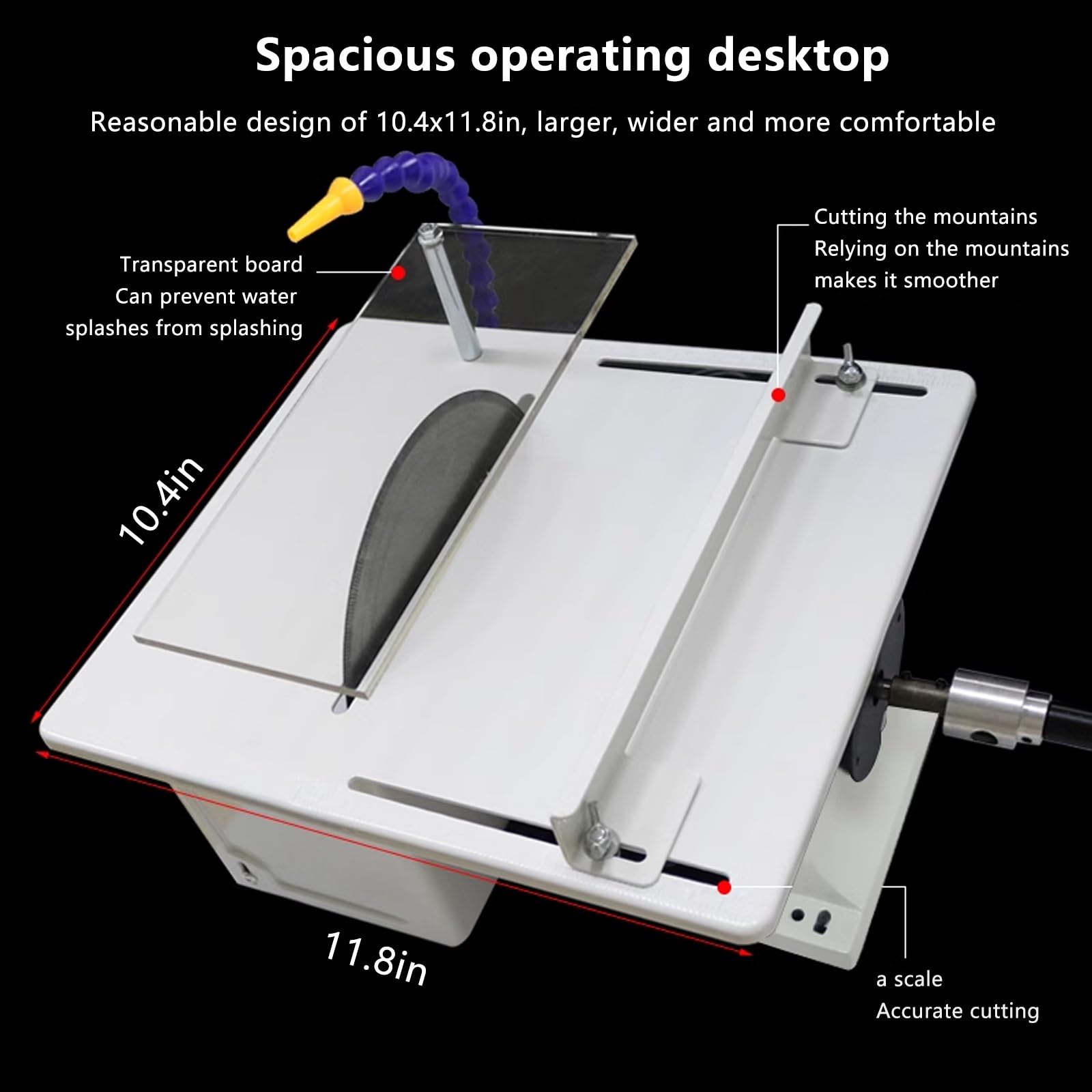 Mini Piła Stołowa Polerka Lapidarna Do Kamienia,Tokarka Stołowa 800 W Piła Do Kamienia Lapidarna Polerka Buforowa,Mini Piła Stołowa Polerka Do Wyrobu Biżuterii Do Cięcia,Szlifowania,Grawerowania