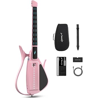 Enya CYBER-G Smart Guitar Innovative Stringless - Portable Travel Guitar & Silent Electric Guitar with LED Buttons Drum & Bass Hundreds of Instrument Sounds Built-in Speaker for Quick Learning