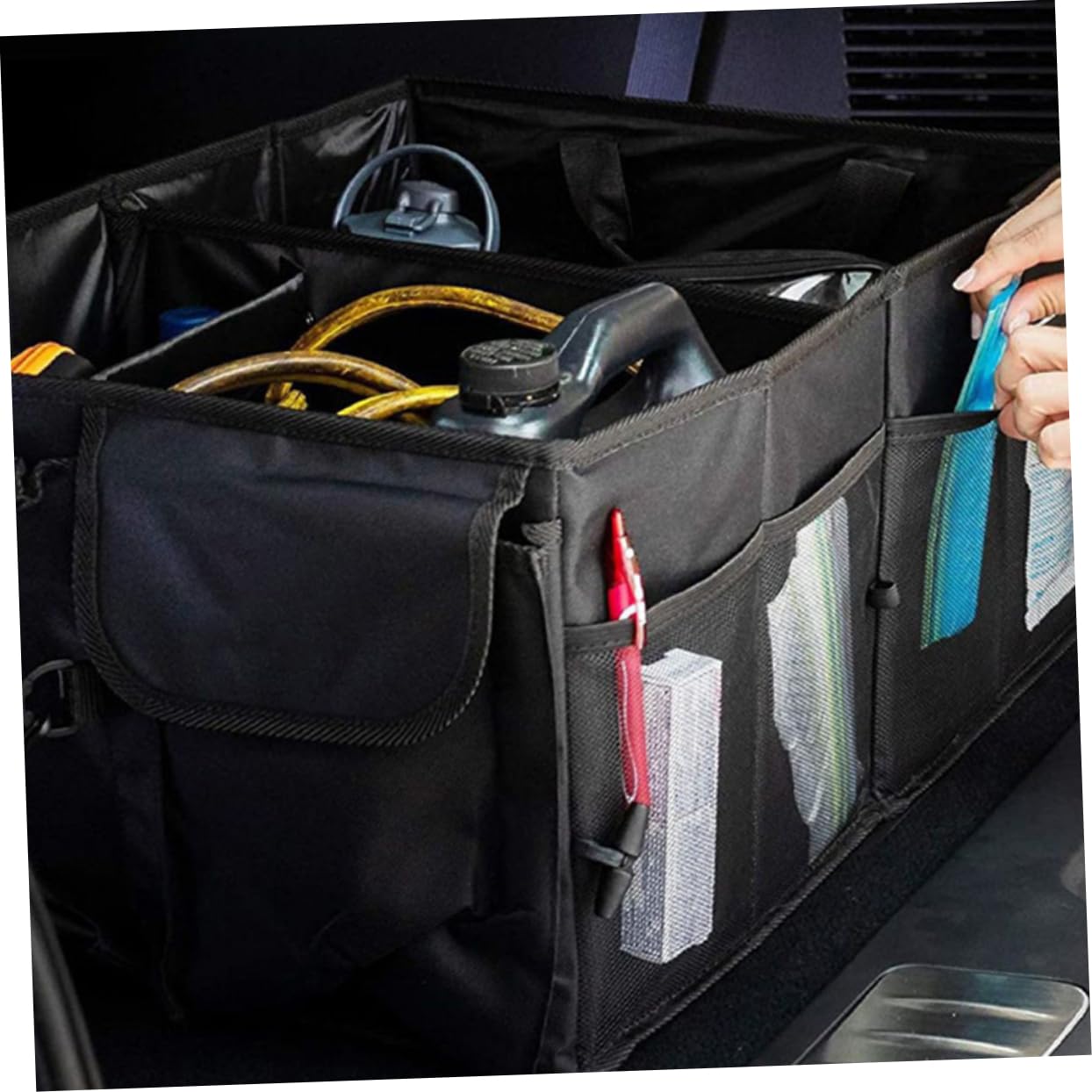 Kofferraum Mehreren und Vielseitig Robust Fächern Taschen mit Organizer Aufbewahrungsbox für Oxford Gewebe Auto