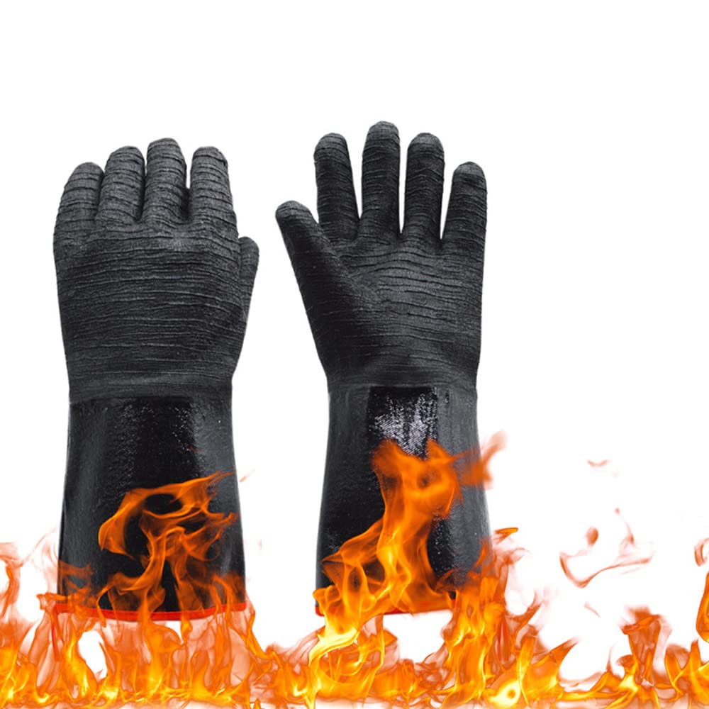 Heat Resistant Gloves, Long Sleeve Grill Gloves, Waterproof, Oil-splash-proof, Steam-barbecue-proof, Flame-retardant, Heat-resistant, High-temperature Resistant, Acid-base Corrosion-Proof Gloves