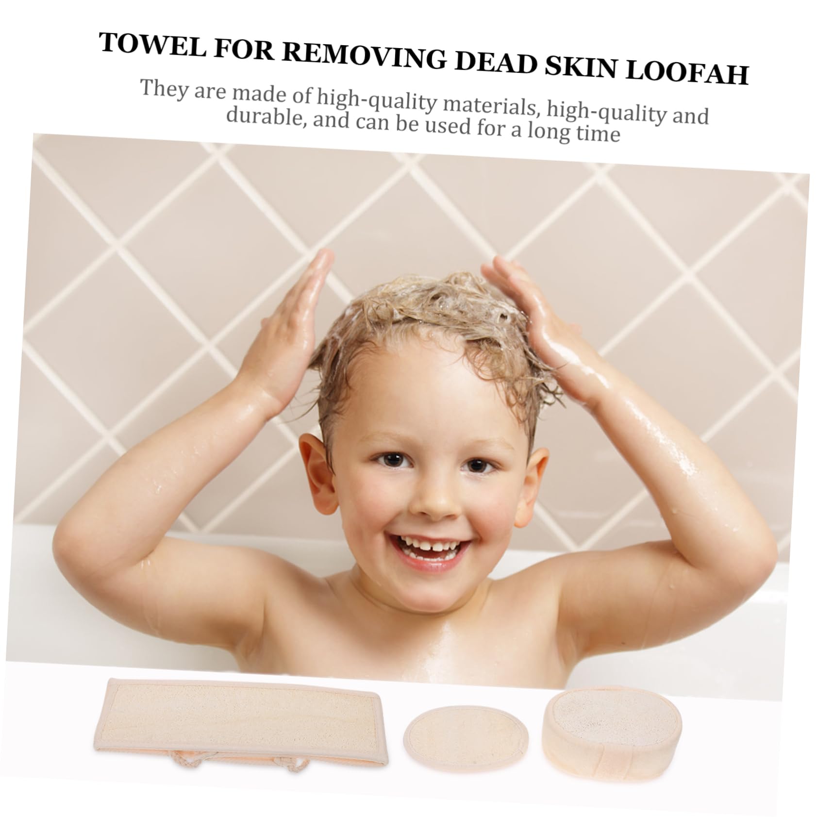 FRCOLOR 9piezas Toallas Exfoliantes De Loofah Natural De Toallas De Cuerpo Para Eliminar Células Muertas y Masaje Para Ducha y Cuidado Personal Beige