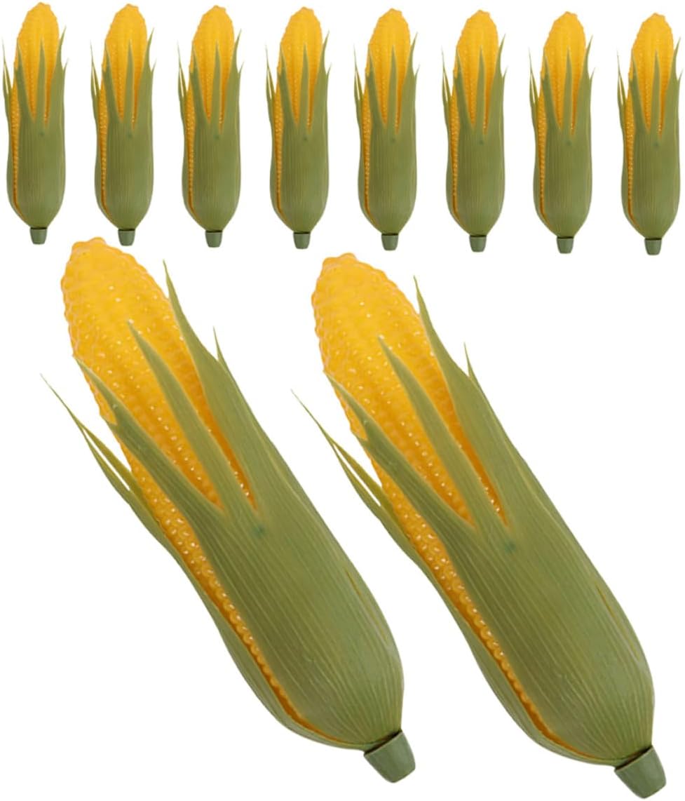 10pcs Artificial Corn Model Realistic Fake Vegetable Lifelike Plastic Food Props Kitchen Home Party Decoration
