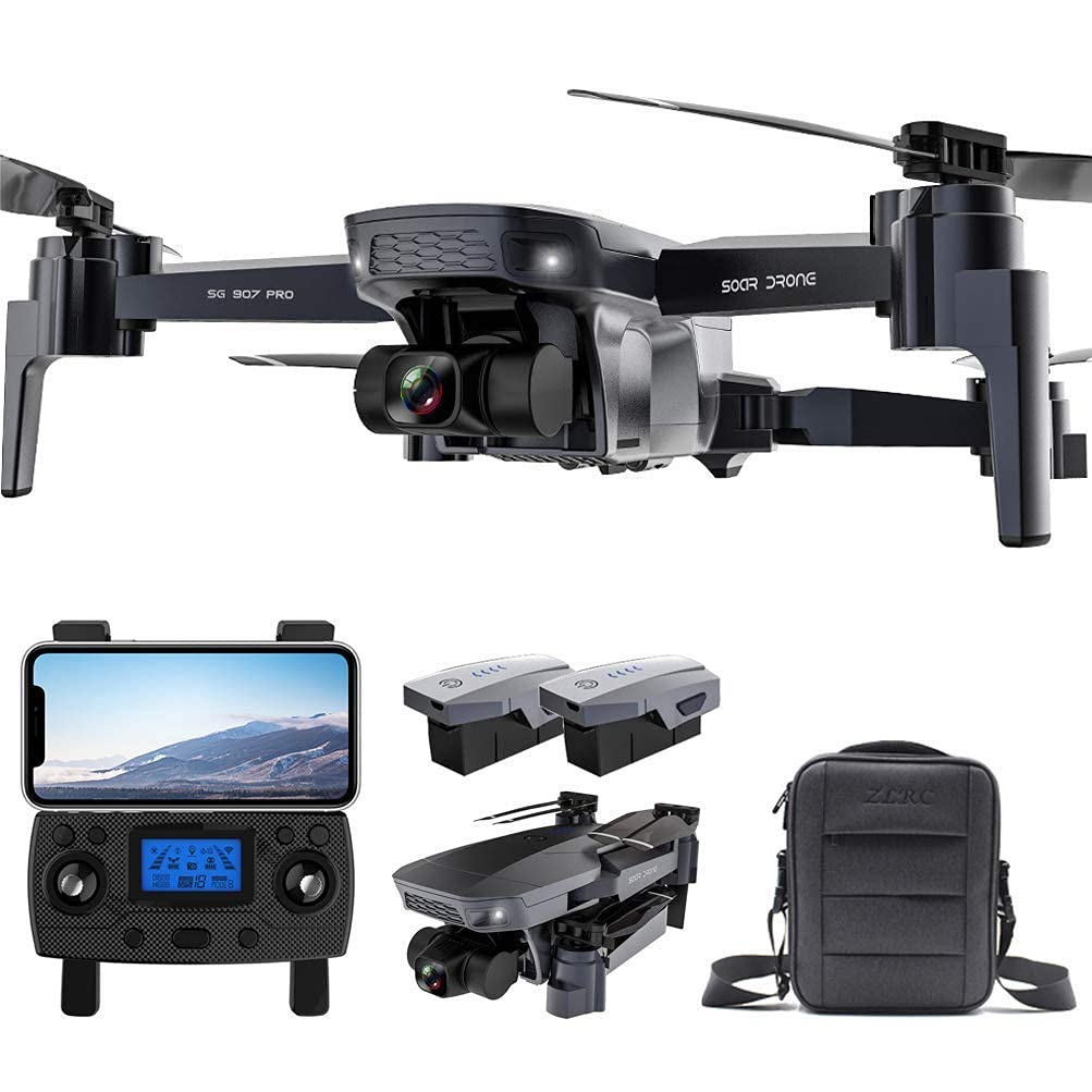 GPS Drone 5G WiFi FPV RC Drone Dual Cameras for Adult with 4K HD Camera with 2-Axis Mechanical Gimbal Dual Positioning System APP Control 2 Pieces Module Battery