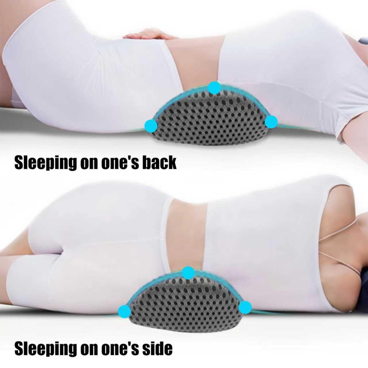 EPROICKS Cuscino Lombare per Auto, Cuscino Schiena Sedia Ufficio, per Auto, Sedia Ufficio, Divano, Supporto Lombare Letto (grigio)