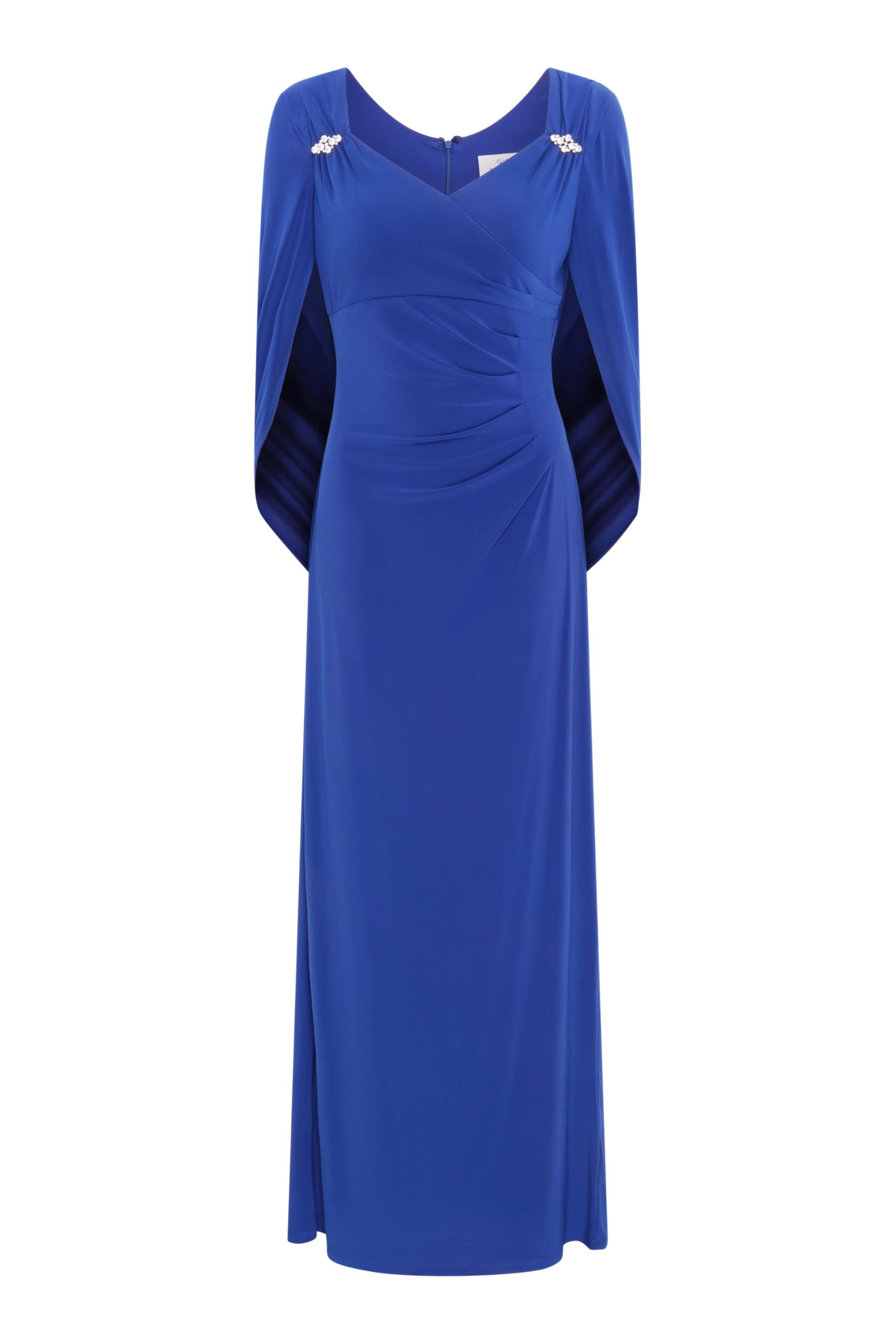 Gina Bacconi Women's Back Shoulder Maxi Dress Cocktail, Blue, 18