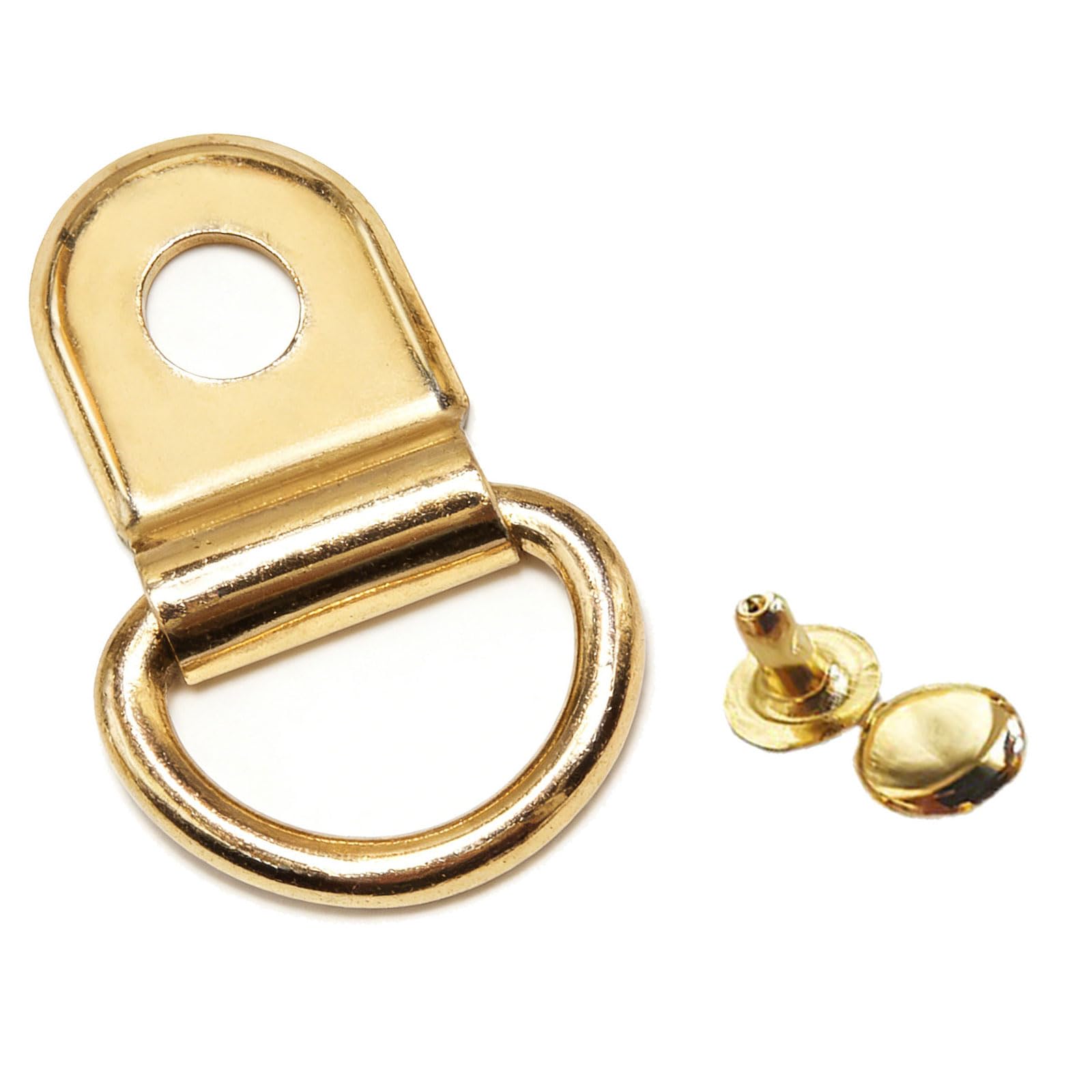 Kokdid C Multipurpose D Rings Eyelet Rivet Lasps Rustproof Metal Arabiner Easy Disassemble D Rings Mountaineering Buckle Eyelet Rivet Lasps