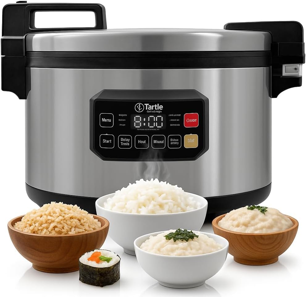 Image of TK Commercial Rice Cooker 64 Cup - Multi-Grain, Brown Rice & More, 7h Warm