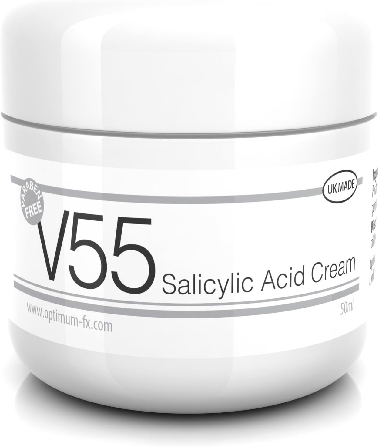 V55 Salicylic Acid Cream for Spots Blackheads Blemishes and Problem Skin Suitable and Safe for those Prone to Acne - Paraben and Cruelty Free - 50 grams