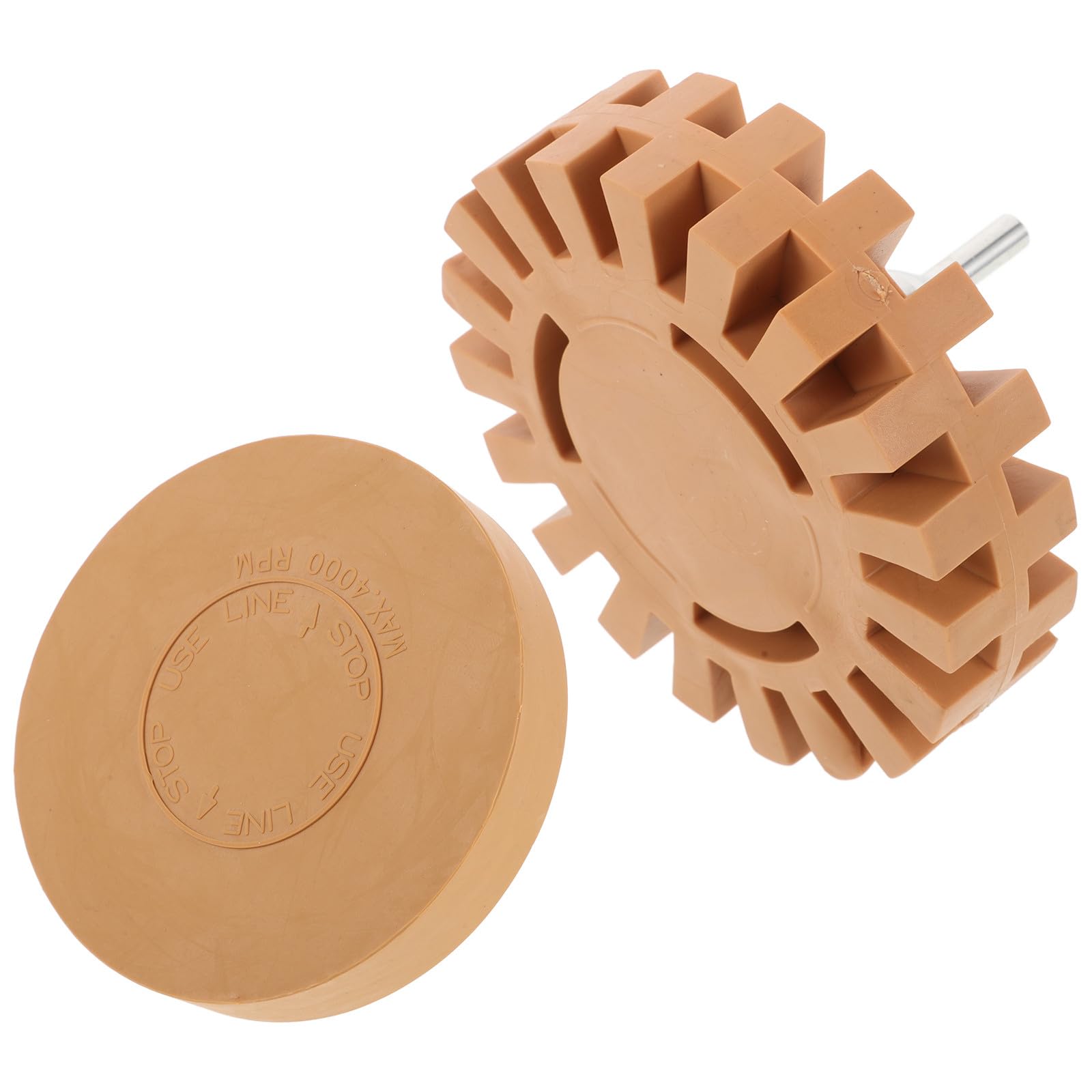 Levemolo 2 Stück Klebstoffentferner für Autos Gummiabziehrad mit Gezahntem Design 3,5-4 Zoll Hoher Effizienz zum Entfernen von Aufklebern und Kleberesten Am Fahrzeug