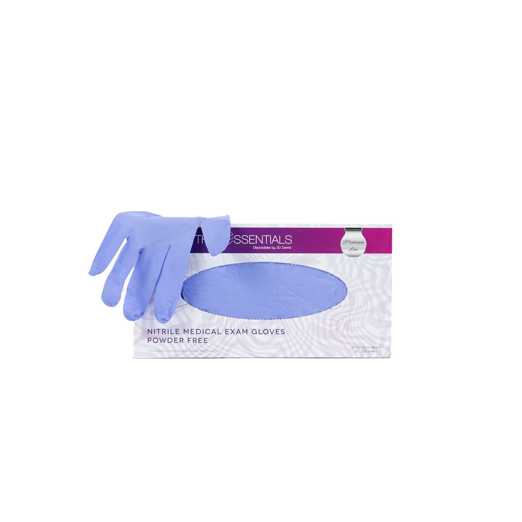 Disposable Nitrile Gloves, Powder Free, Single Use Non-Sterile Protective Gloves for Various Uses - 300 Count
