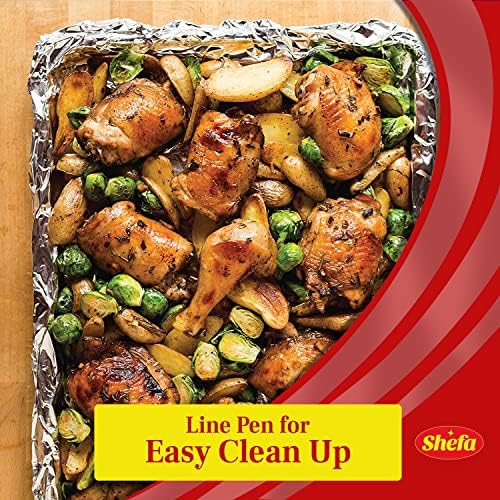 Shefa Tin Foil 30cm x 50m - Aluminium Foil roll, 18 Micron Foil, Heavy Duty Kitchen Foil - Thick & Durable, Recyclable Tinfoil Roll - Cooking & Dining & Catering Foil (30cm X 50m)
