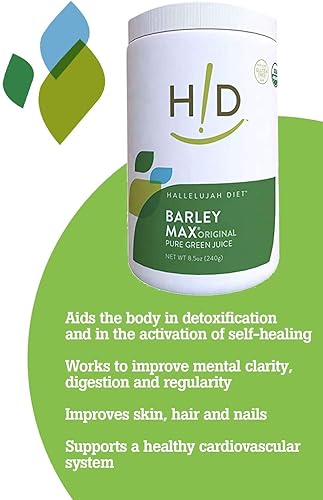 Miniatura 3 de Hallelujah Diet Organic BarleyMax - Jugo de hierba de cebada y jugo de alfalfa en polvo, fórmula vegana, suplemento dietético a base de plantas,