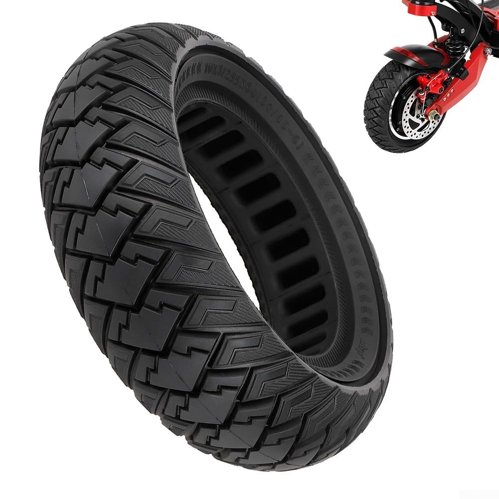 Neumático sólido para Scooter eléctrico, neumático Todoterreno de Goma de 10 Pulgadas, neumáticos de Repuesto para Ruedas, neumáticos sin cámara a Prueba de pinchazos para 10X para 10, etc. (neumáti