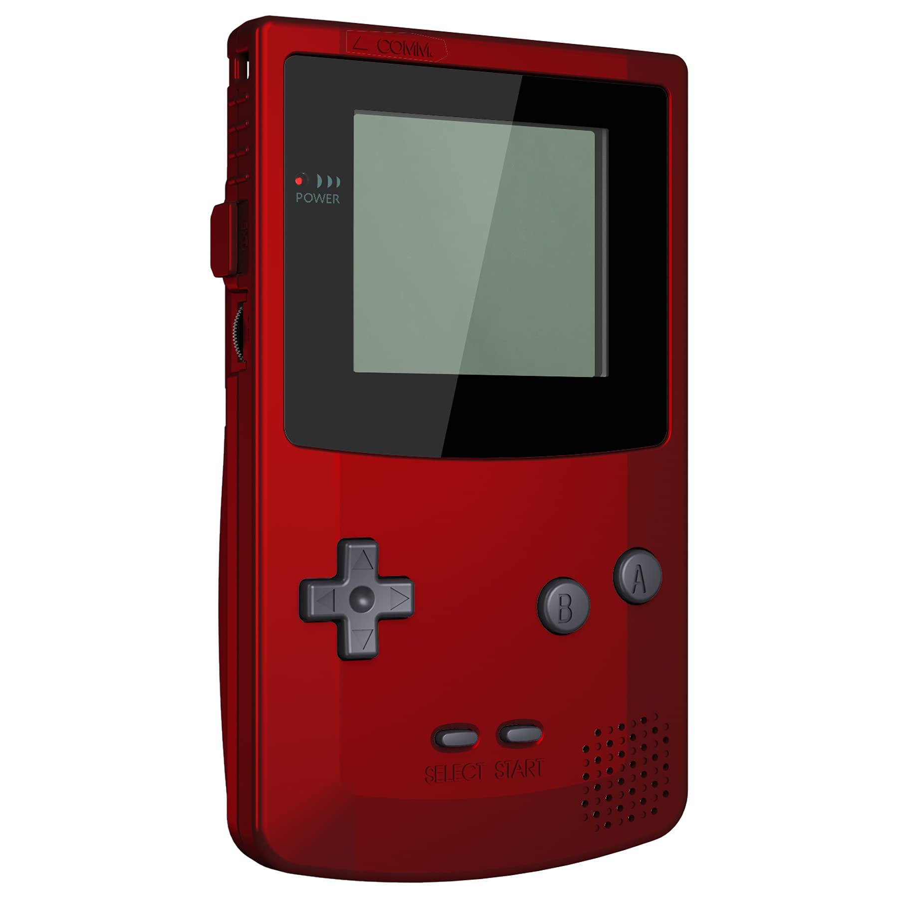 eXtremeRate Coque de Remplacement avec Boutons pour Gameboy Color GBC, Compatible avec GBC OSD & Regular IPS & Standard LCD, Console et Écran IPS Non Incluse-Rouge Écarlate