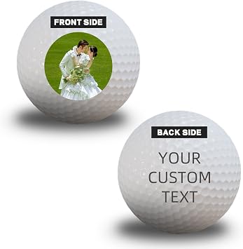 Double-Sided Personalized Golf Balls with Your Name, Logo, or Text for Unique Gifts & Memorable Events Perfect for Golf Lovers, Tournaments, and Special Occasions