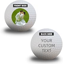 Double-sided personalized golf balls with your name, logo or text for unique gifts and memorable events, perfect for golf lovers, tournaments and special occasions