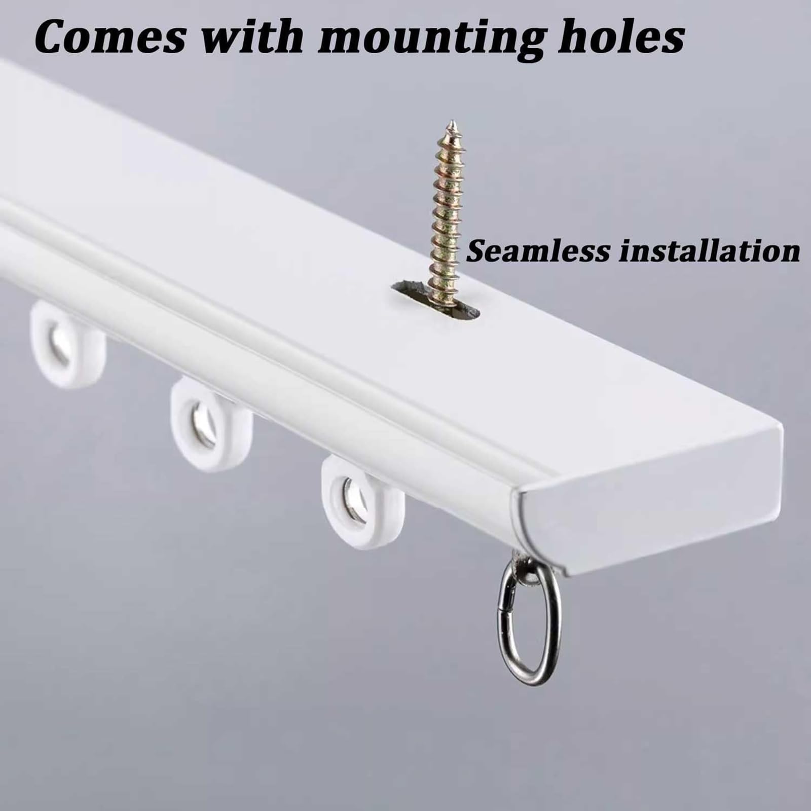 Tringle à rideau de plafond, rail simple ultra fin, séparateur de pièce pour salon et chambre à coucher, utilisation polyvalente en intérieur