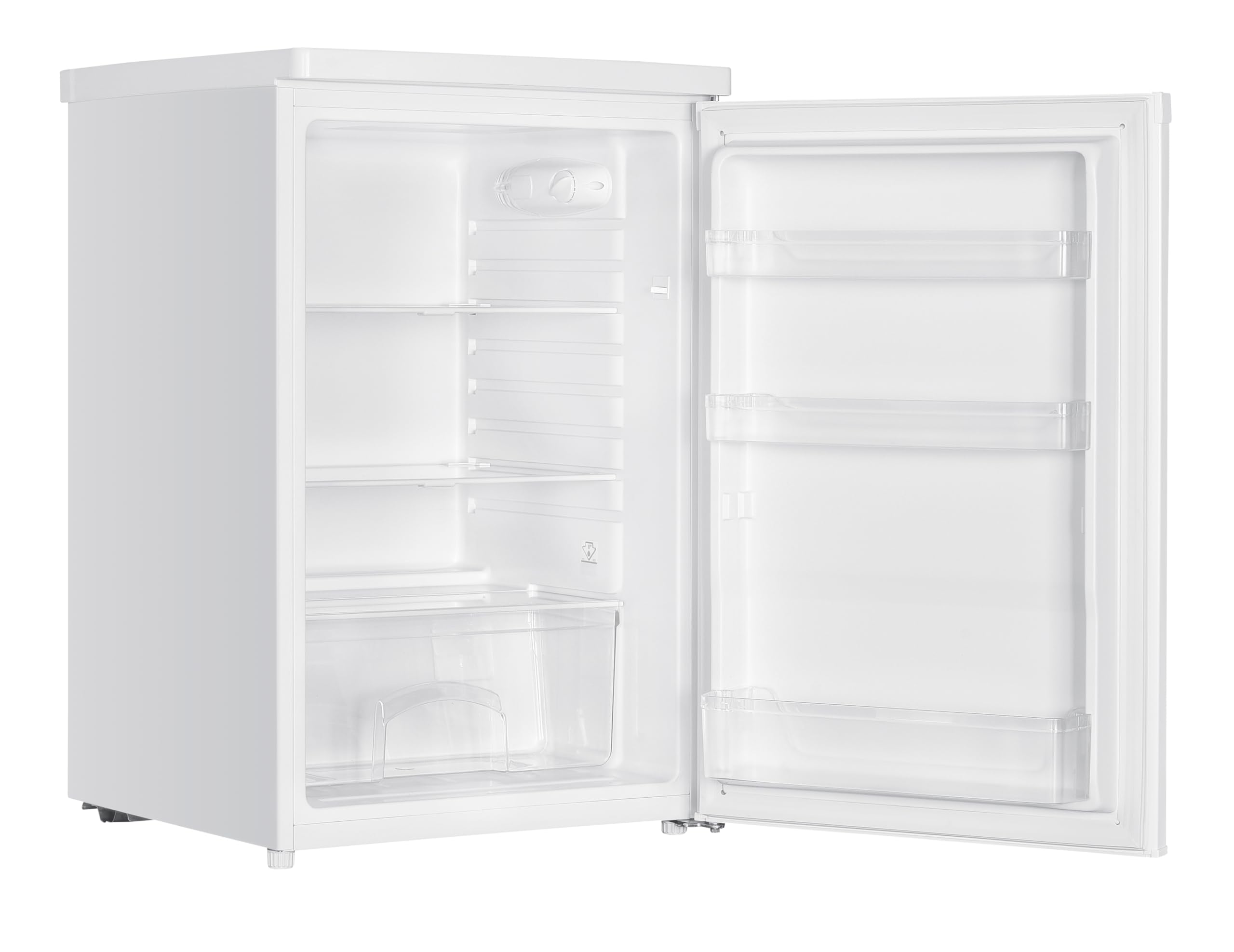 HYE Under Counter Fridge - Freestanding Fridge, 127L Capacity, Quiet 39 dB Operation, 55cm Width, White, Perfect For Smaller Families & Couples - RF01UCF127W01 — view 3