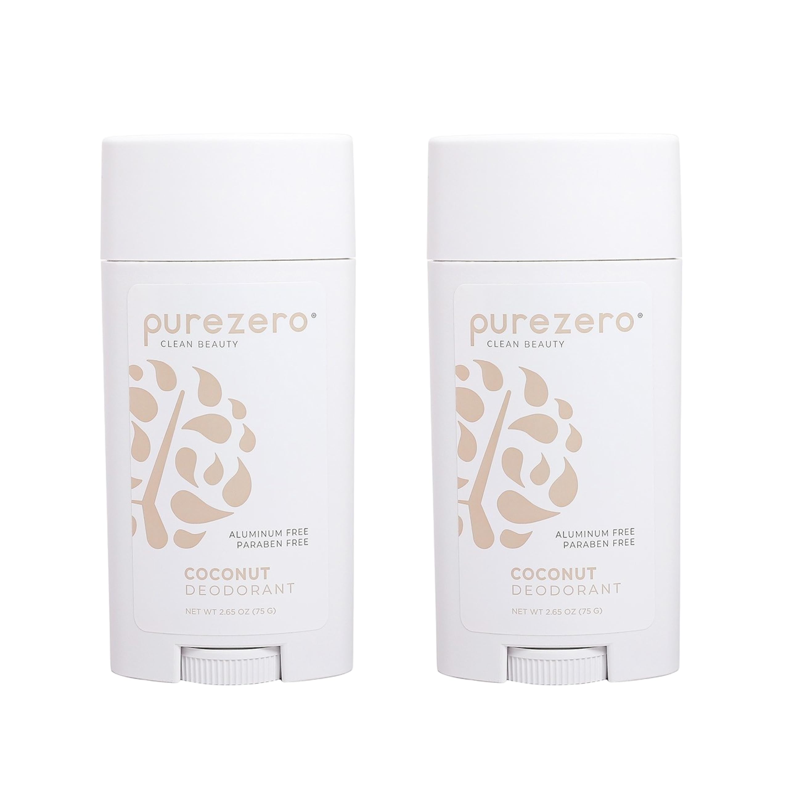 Purezero Deodorant | COCONUT | Aluminum & Paraben Free with Baking Soda and 24-Hour Odor Protection | For Women & Men | Infused with Shea Butter &