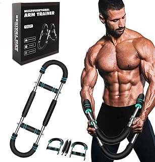 Saker Twister - Entrenador de brazos, equipo de entrenamiento de pecho de 40 a 100 libras ajustable, entrenador de brazo Twister, barra giratoria portátil, diseño desmontable para fitness en cualquier