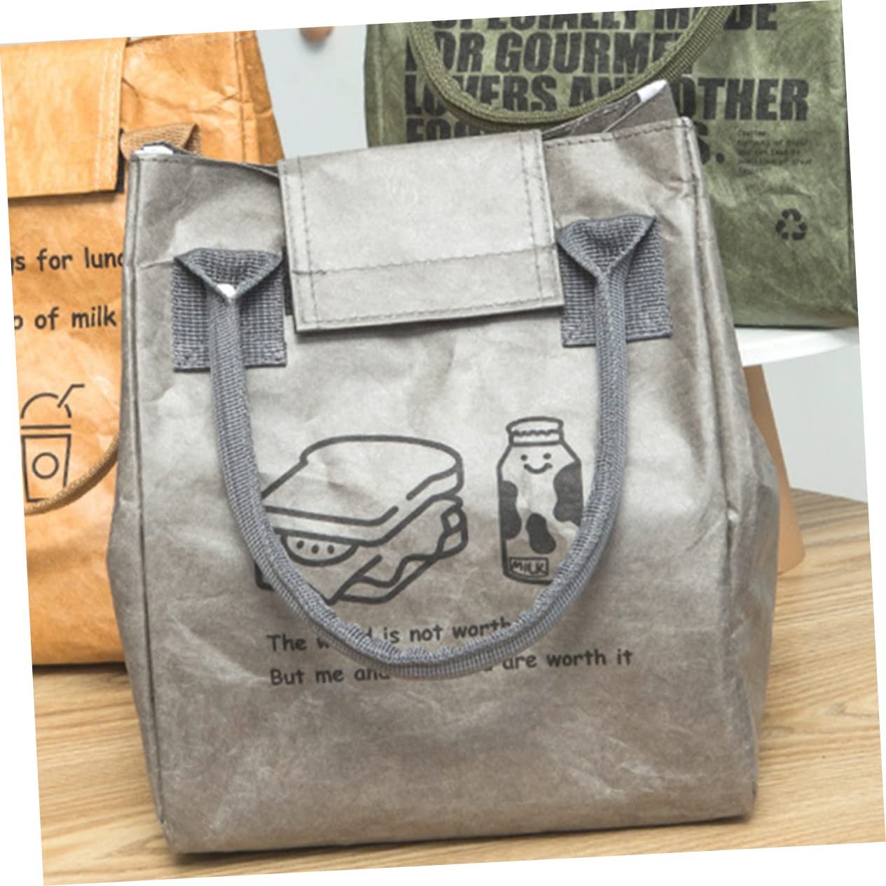Ciieeo 3piezas Bolsa Térmica Para Almuerzo Pouch De Transporte De Comida Capacidad y Aislante Bento y Diseño Portátil y Interior y Exterior