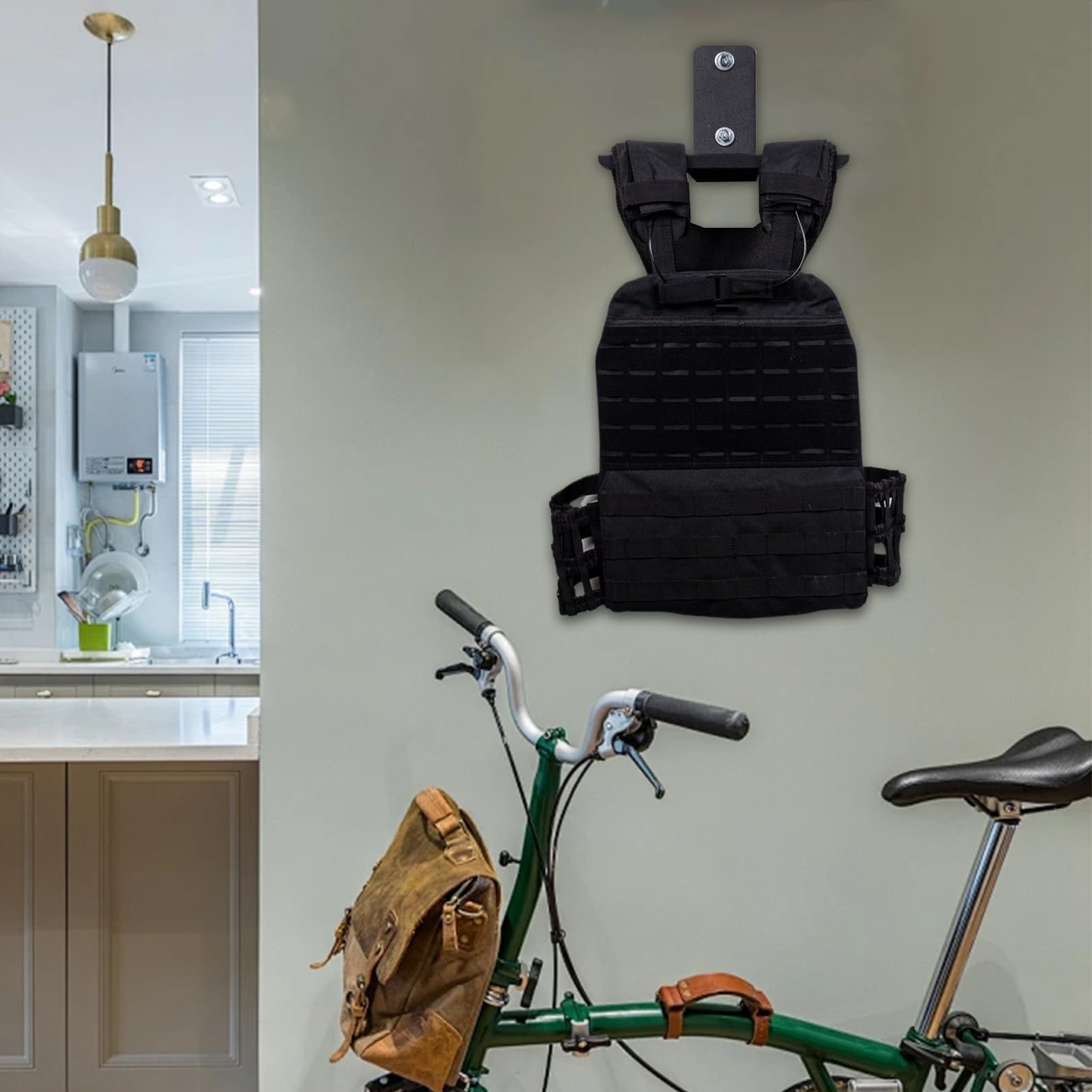 Gewichtswestenhalter, Wandhalterung, Stahl, platzsparend, Fitnesszubehör, Aufbewahrungssystem für Gewichtswesten, für Bälle, Motorräder, Teile, Garagen, Geschäfte, Büros, Fitnessstudios, Räume