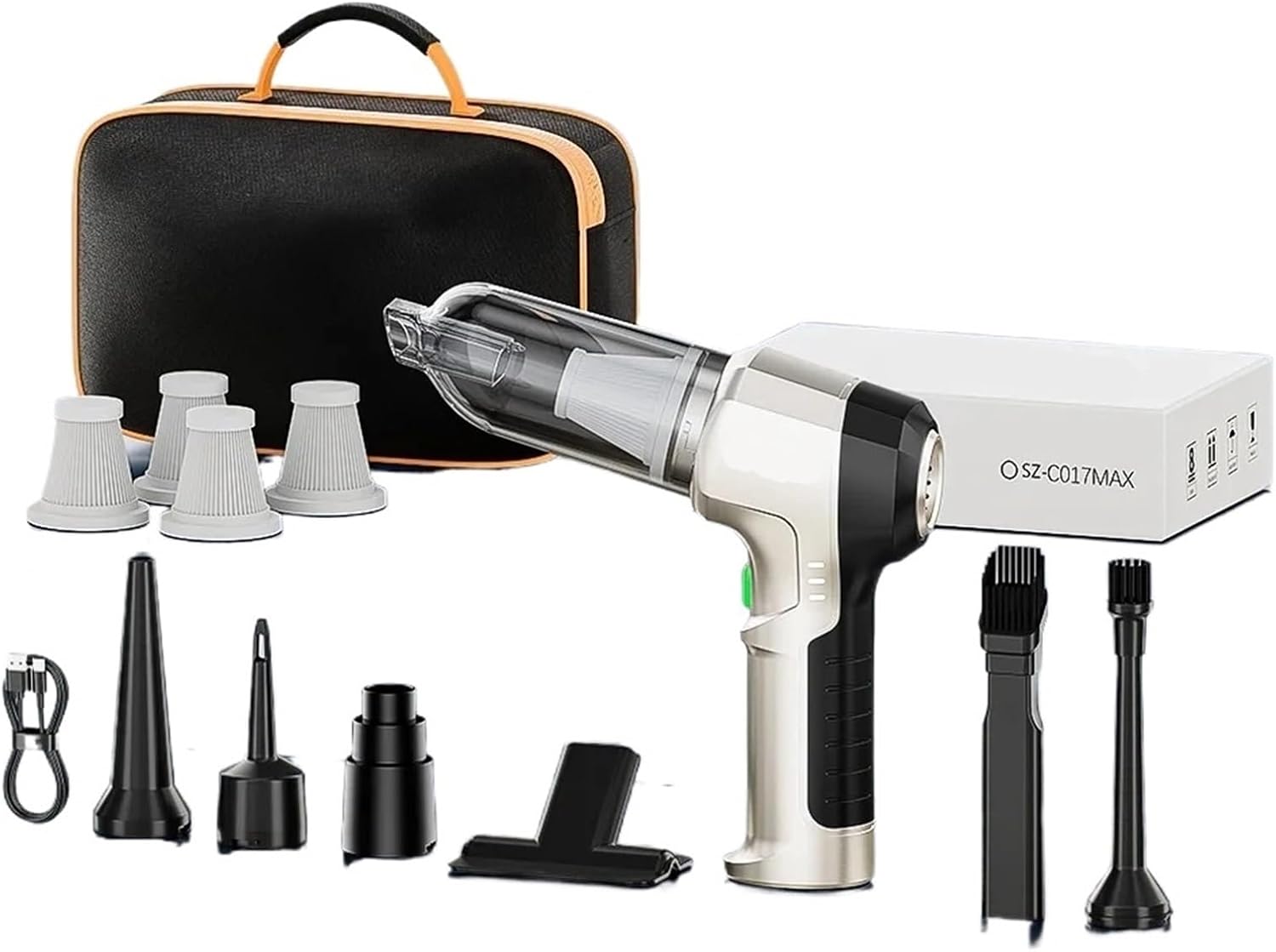 Car Vacuum Cleaner Portable Handheld Mini Vacuum Cleaner Powerful Wireless Strong Suction Car Cleaner Cleaning Machine(Max 4Hapa Bag)