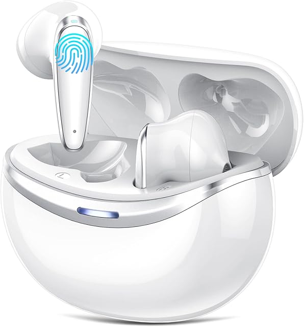 aowoka Wireless Earbud Bluetoth Earphones,5.2 Wireless Headphone Touch Control With ENC Clear Call, 32H Playtime,IPX7 Waterproof,USB-C Fast Charge, Deep Bass,For Sport/Fitness/Work/Study