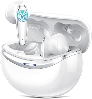 aowoka Wireless Earbuds, Wireless Earbuds Bluetooth 5.2 with ENC Clear Call, 32H Playtime with Changing, IPX7 Waterproof, Stereo Sound Bluetooth Headphones, Portable for Work/Study/Travel