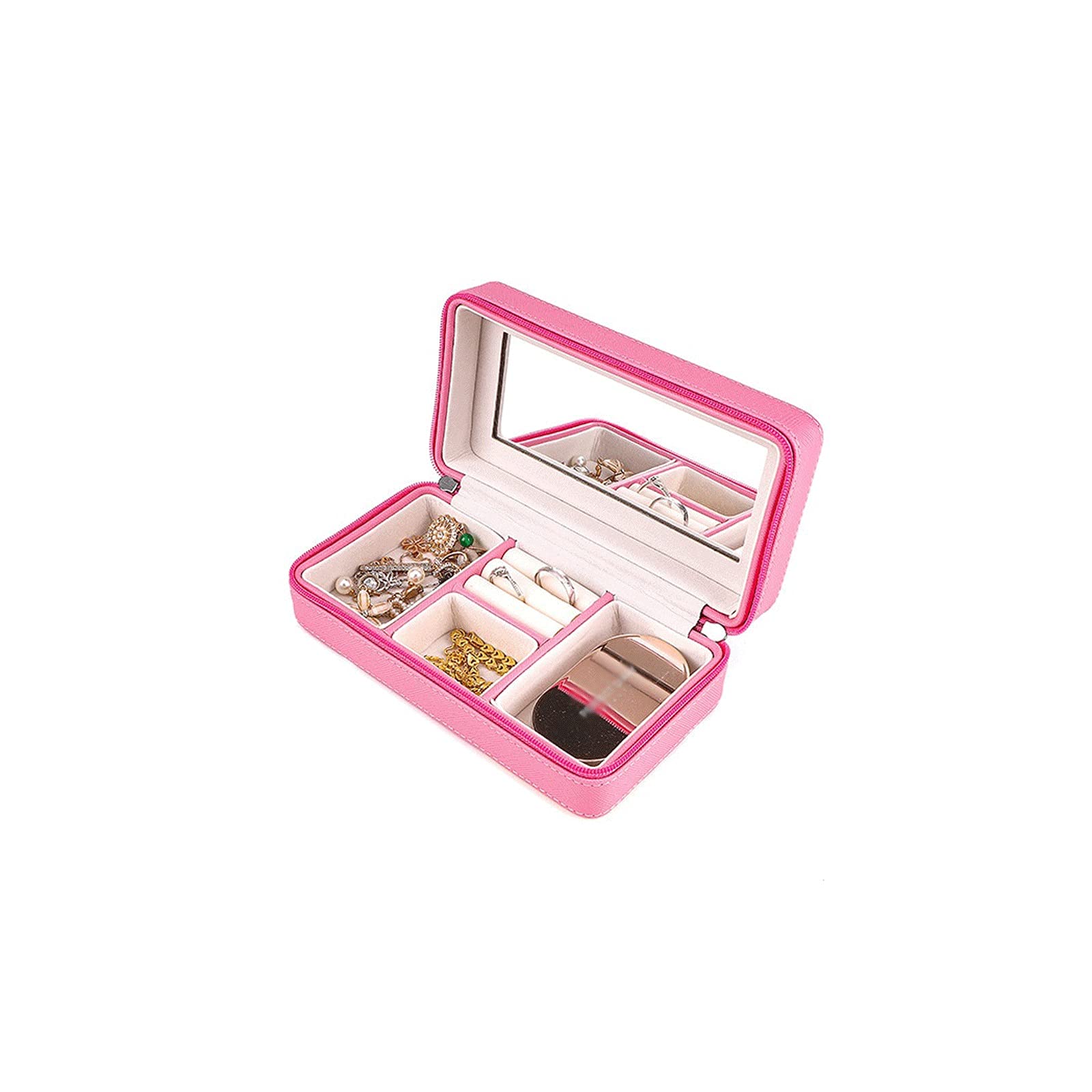 Jewelry box Pudełko organizera na biżuterię z logo PU, podróżne, kosmetyczne, do przechowywania kosmetyków, pojemnik na kosmetyki, 22x14x7cm