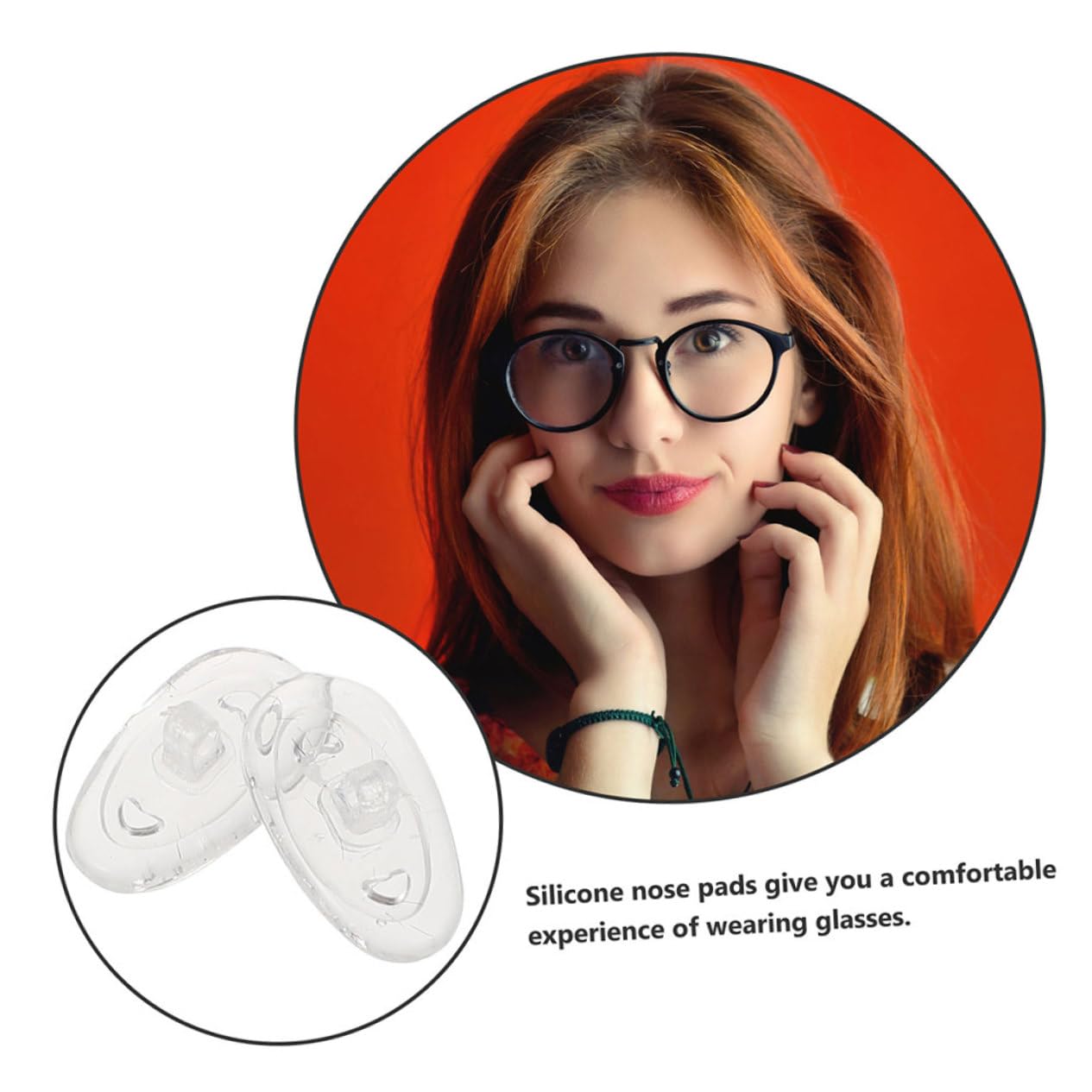 Healeved 500pares Almohadillas Nasales De Silicona Para Gafas Suaves y Antideslizantes Accesorios Para Mejorar La Sujeción y Comodidad Gafas