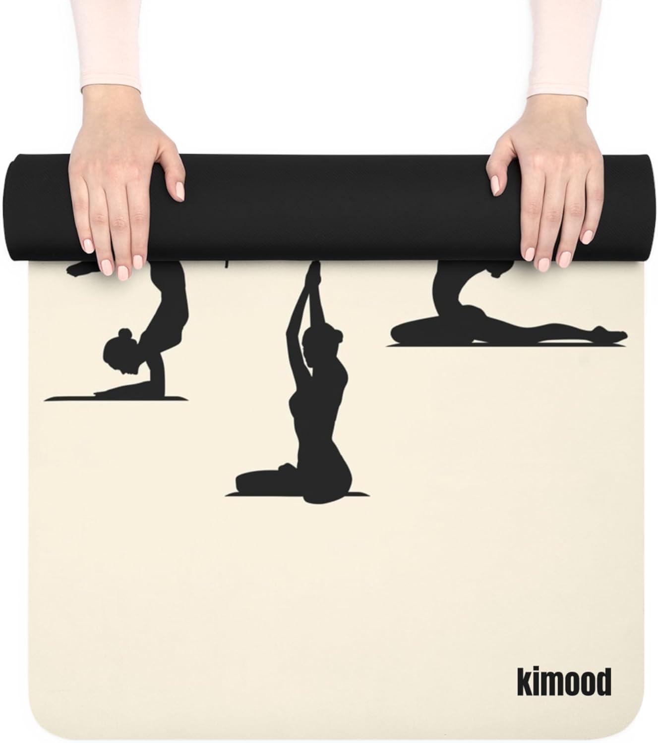 Yoga Mat, Illustrated Yoga Poses, Non-Slip Exercise Mat, Fitness Pad, Pilates Equipment, Workout Gear