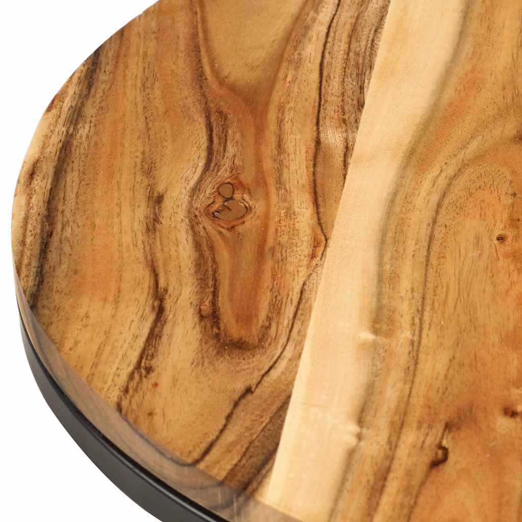 Set di 2 tavolini da salotto in legno di acacia, tavolino da salotto, spazio per riporre oggetti e corridoio